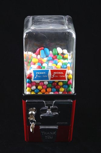 1954 Atlas Master Gum Ball Vending Machine
