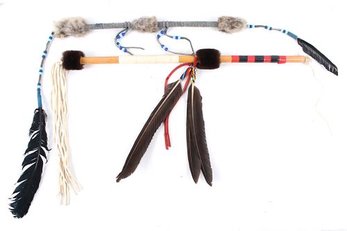 Native American Style Decorated Dance Sticks