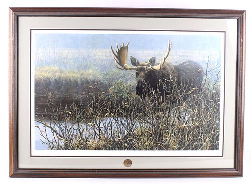 1992 "Moose Poised Creekside" by Ray "Paco" Young