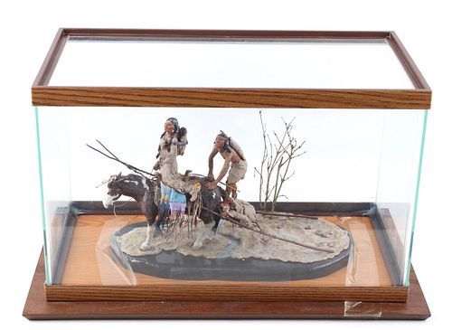 Vivian Lowrey Native American Travelers Sculptures