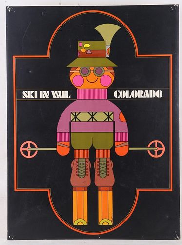 1960s Ski Vail Colorado Hoffman Ski Poster