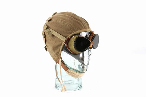 WWII Type A9 No 42 G 686 Cap & 10th Mt Div Goggles