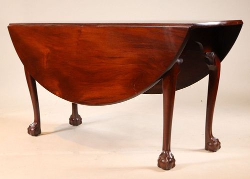 Chippendale Mahogany Drop Leaf Dining Table