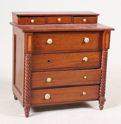 Federal Mahogany Style Miniature Chest of Drawers