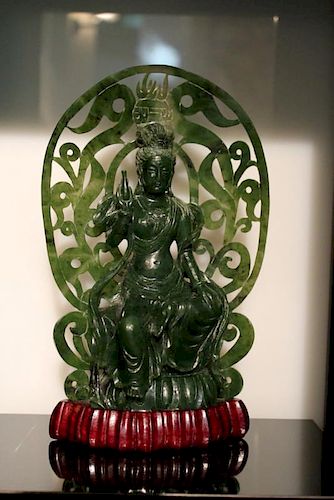Green Seated Buddha