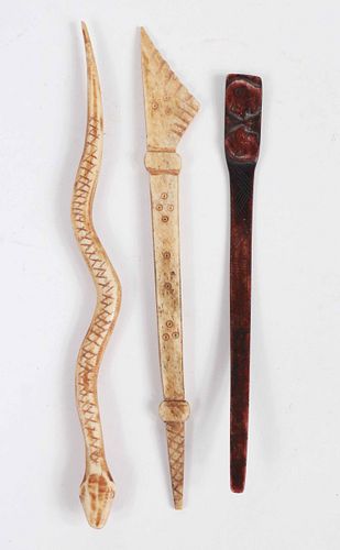 Pacific Northwest Carved Bone Snake