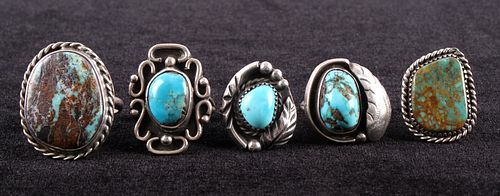 Navajo Turquoise & Sterling Silver Ring Collection