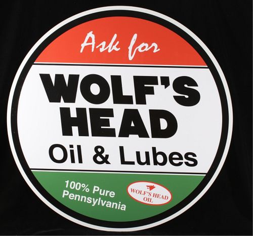 Wolf's Head Oil Reproduction Advertising Sign