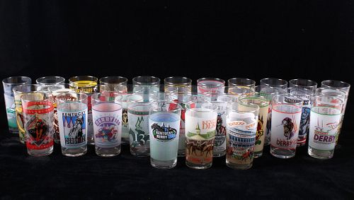 Collection of Kentucky Derby Commemorative Glasses