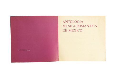 Grupo Serfin. Antología Musical Romántica de México. México: Fernando Fernández Ediciones, 1976.