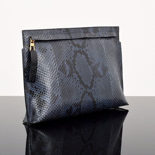 Loewe Large Snakeskin Pouch