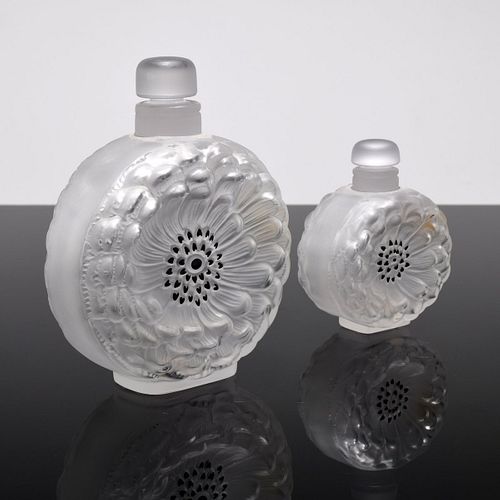 2 Lalique "Dahlia" Perfume Bottles