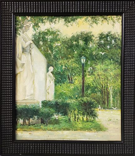 Mary Anna Goetz Oil on Canvas, Mother's War Memorial, Coldman Plaza"