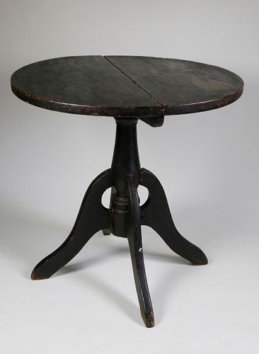 Continental Black Painted Artist Work Table, circa 1860-1870
