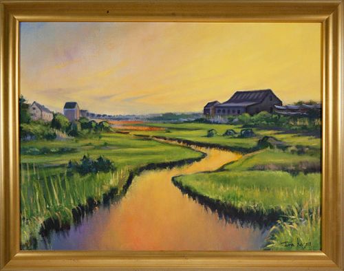 Illya Kagan Oil on Canvas "Hither Creek Nantucket"