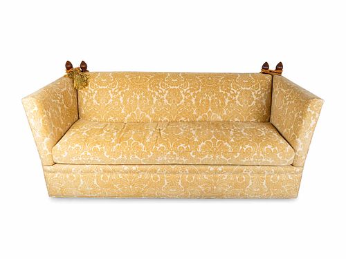 A Contemporary Upholstered Knole Sofa
Height 42 x width 90 x depth 35 inches.