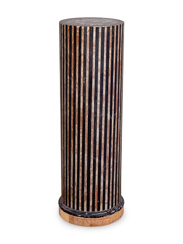 A Neoclassical Style Polychromed Cylindrical Pedestal
Height 42 x diameter 13 inches.