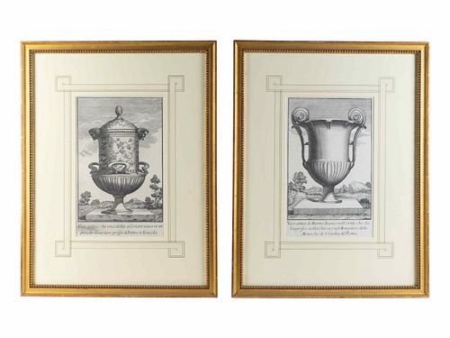 Italian School, 19th/20th Century
Classical Urns (A Set of Four Engravings)
