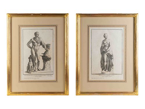 A Pair of Italian Engravings Depicting Classical Sculptures
Sight 14 x 9 inches.