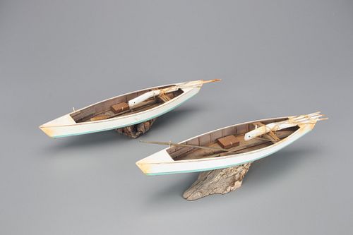 Two Chesapeake Bay Hunting Boat Models H. S. Rogers, Bay Built Ship Models