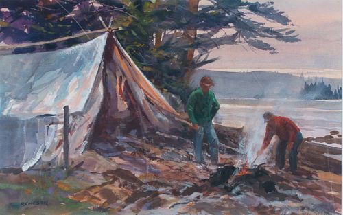 Chet Reneson (b. 1934) Around the Campfire