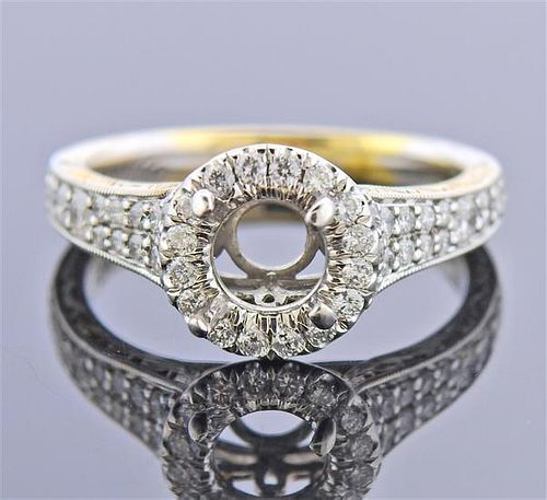 Gabriel &amp; Co 14k  Gold Diamond Engagement Ring Mounting