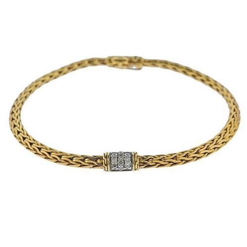 John Hardy 18K Gold Diamond Bracelet