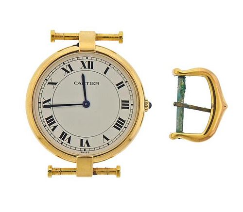 Cartier Vendome 18k Gold Watch 9256