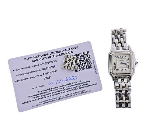 Cartier Panthere Stainless Steel Watch WSPN0007