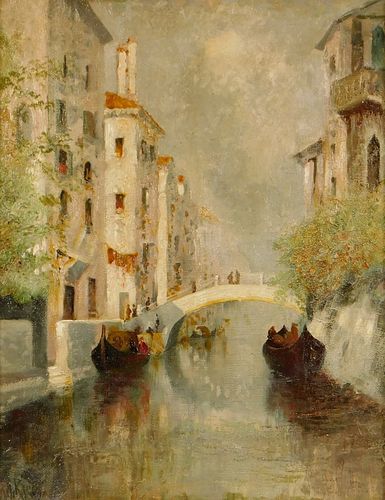 Martin Rico y Ortega Impressionist Canal Painting
