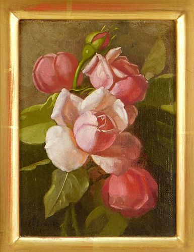 Edward C. Leavitt Roses Still Life Painting