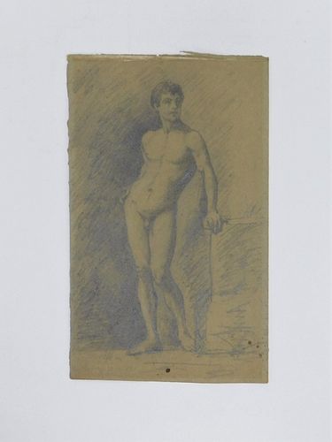 Tomasso Dimino Italian Nude Study Pencil Drawing