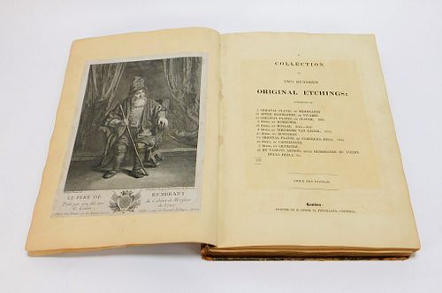 17-19C Collection of 200 Original Etchings Book