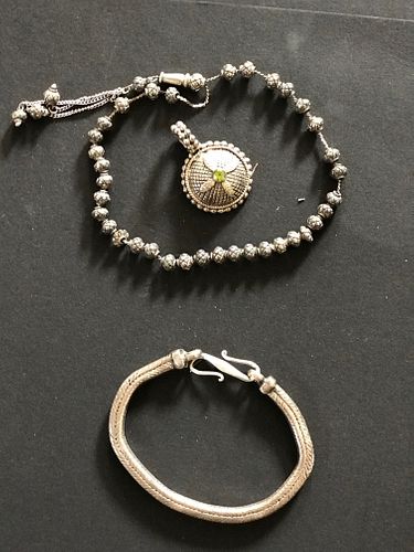 Silver Prayer beads, Bracelet and Pendant
