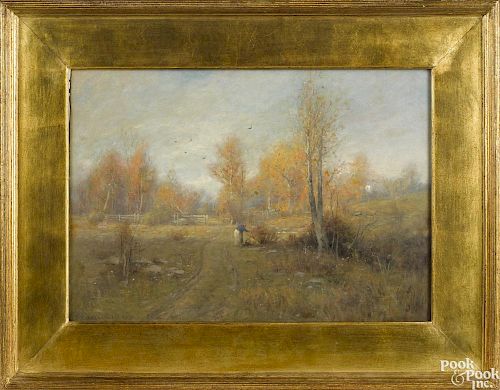Dubois Fenelon Hasbrouck (American 1860-1934), oil on canvas, titled An October Afternoon