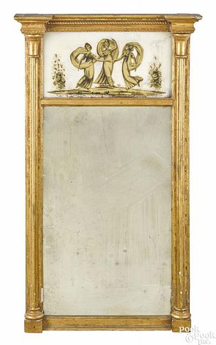 Boston, Massachusetts Federal giltwood looking glass, ca. 1806