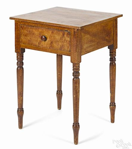 Pennsylvania Sheraton painted pine one-drawer stand, early 19th c.