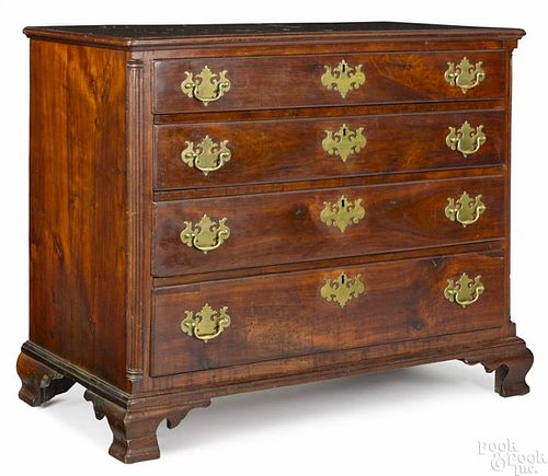 Pennsylvania Chippendale cherry chest of drawers, ca. 1770, 35'' h., 40'' w.