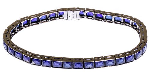 Platinum and Sapphire Bracelet