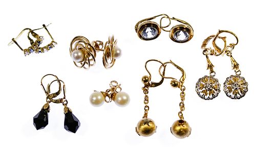 18k Yellow Gold and 14k Yellow Gold Pierced Earring Assortment