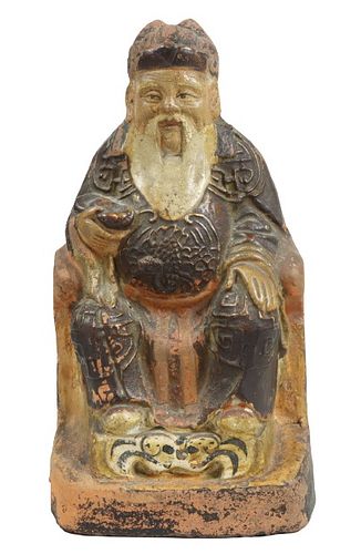 Early Chinese Yuan Dynasty Seated Emperor
