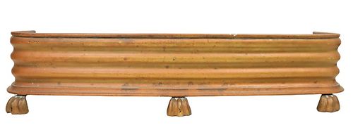 Brass Footed Fireplace Fender