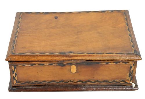 Antique Inlaid Wooden Box