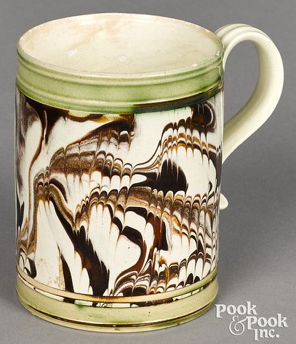Small mocha mug, with marbleized glaze
