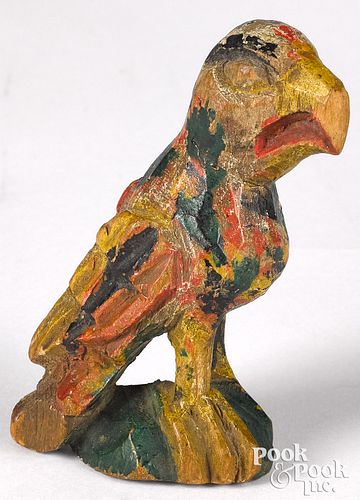 Wilhelm Schimmel carved and polychrome eaglet