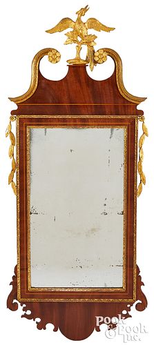 Federal inlaid mahogany mirror