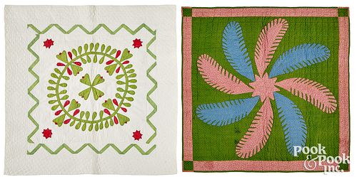 Two crib quilts, late 19th c.