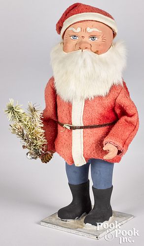 German composition Santa Claus candy container