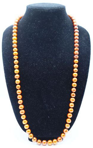 Pearl Necklace, Amber colored