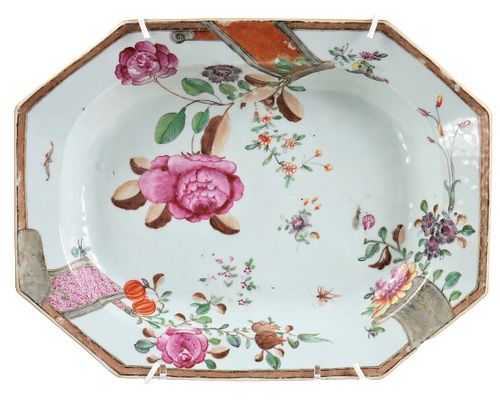 18th C Chinese Export Famille Decorated Platter